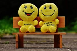 Smilies on bench